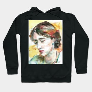 VIRGINIA WOOLF watercolor portrait.1 Hoodie